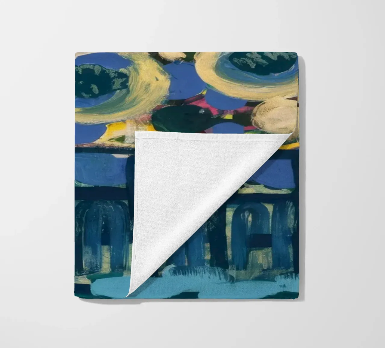 Righe di scudi ocra telo mare da Sublime Layers