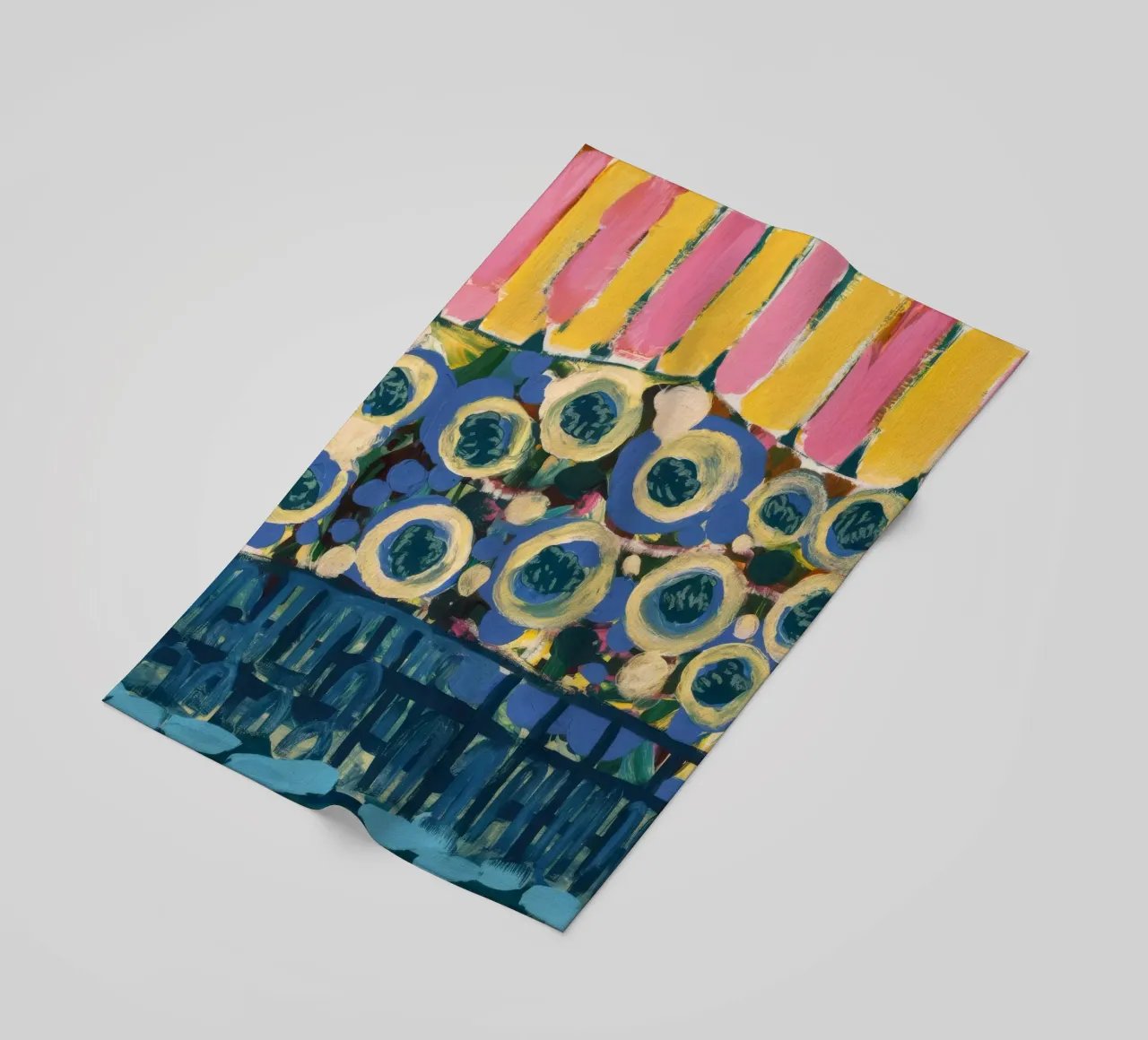 Righe di scudi ocra telo mare da Sublime Layers