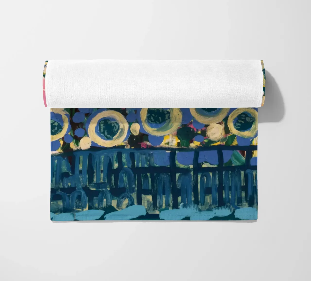 Righe di scudi ocra telo mare da Sublime Layers