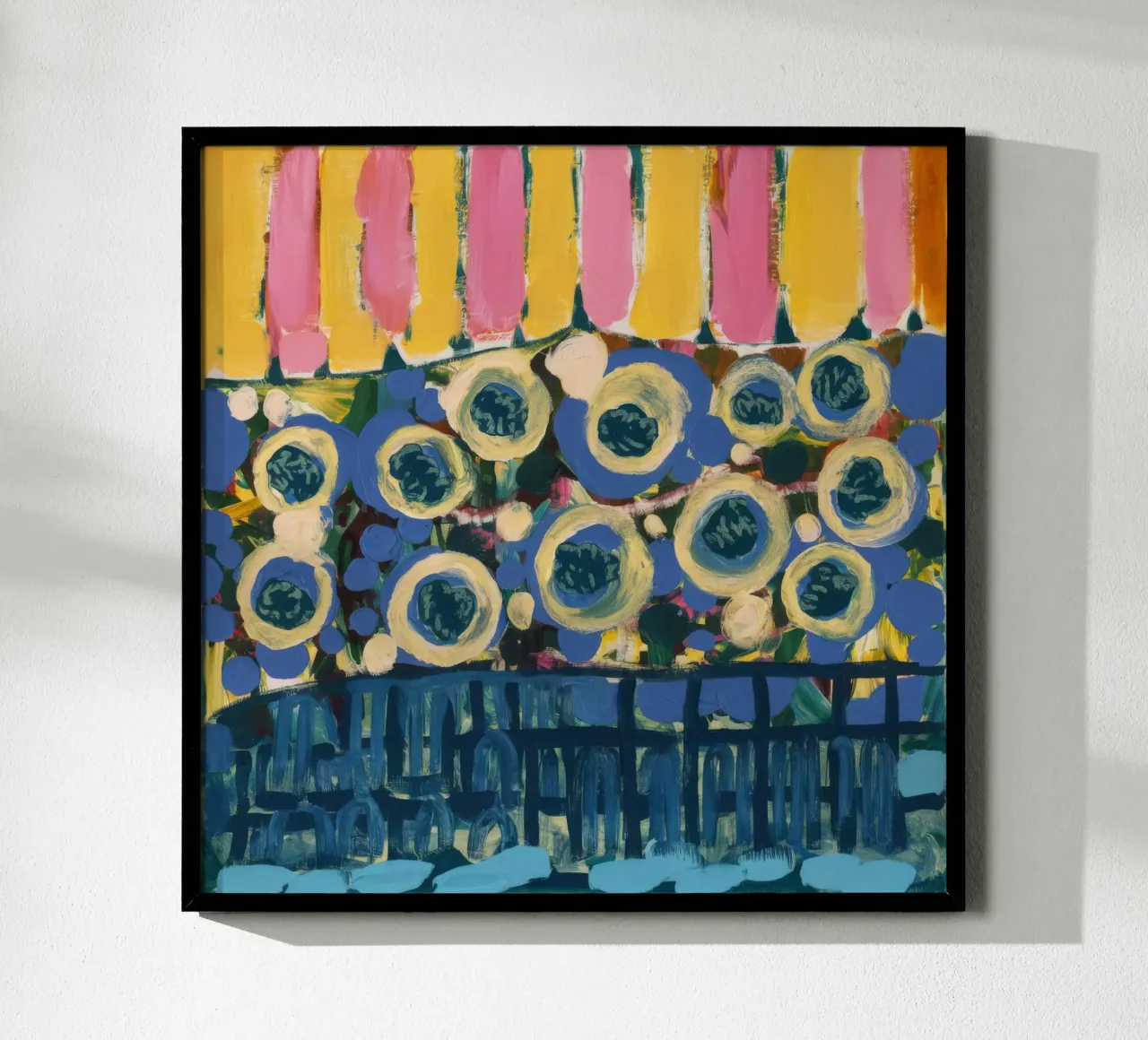 Righe di scudi ocra poster da Sublime Layers