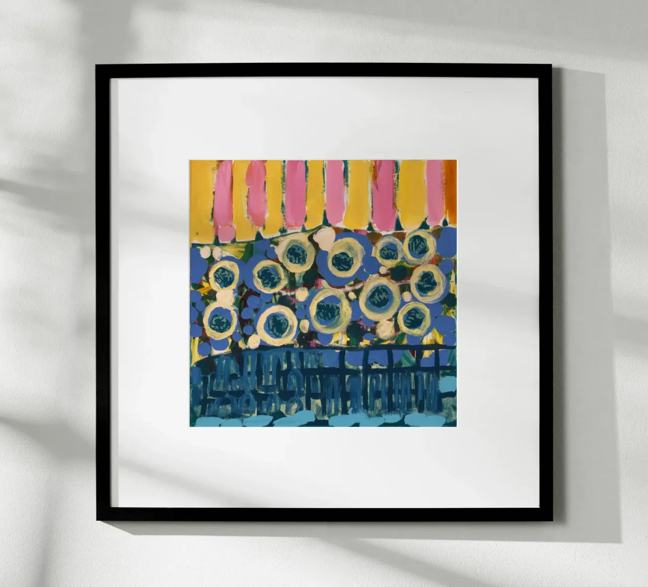 Righe di scudi ocra poster da Sublime Layers