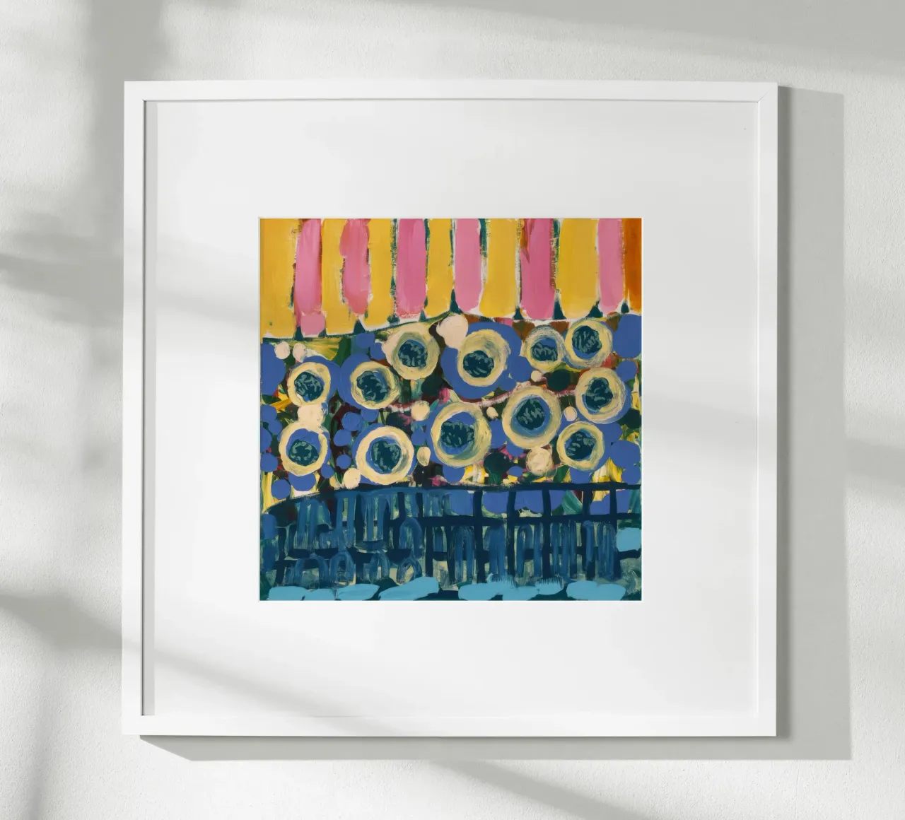 Righe di scudi ocra poster da Sublime Layers