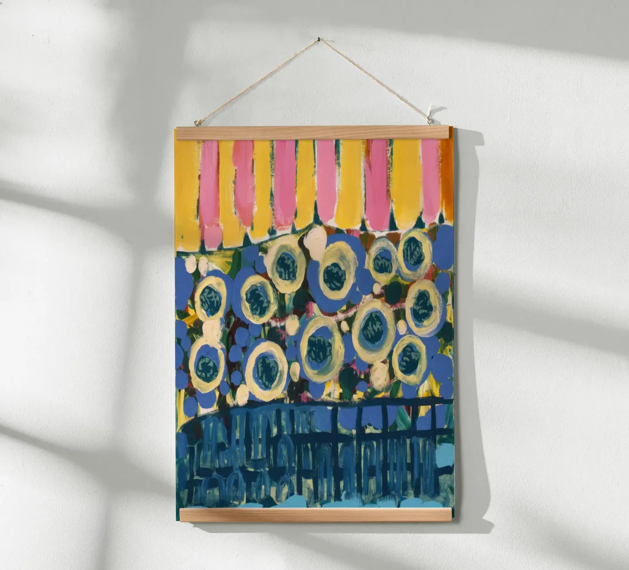 Righe di scudi ocra poster da Sublime Layers