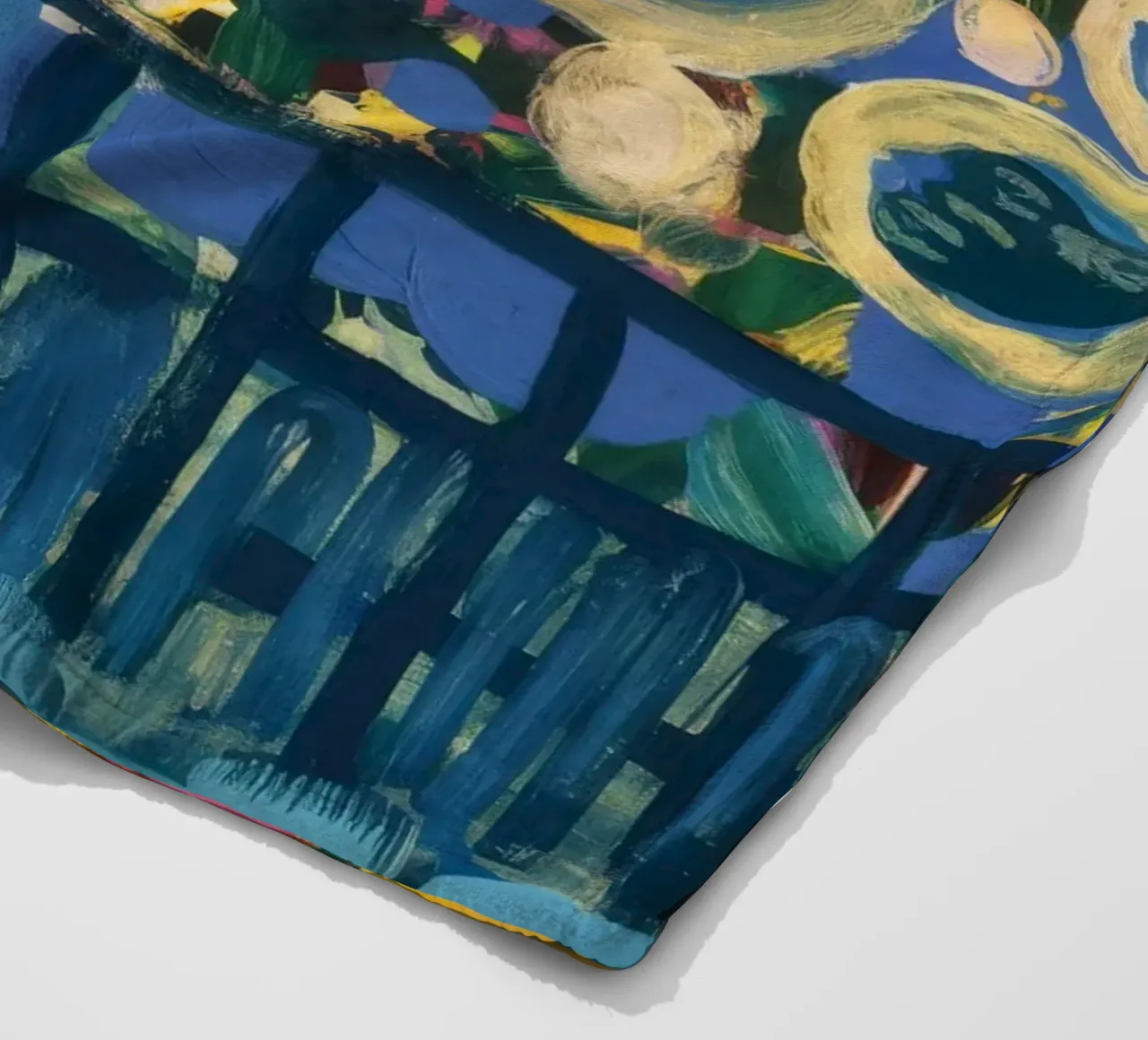 Ockerfarbene Schildreihen Fleecedecke von Sublime Layers