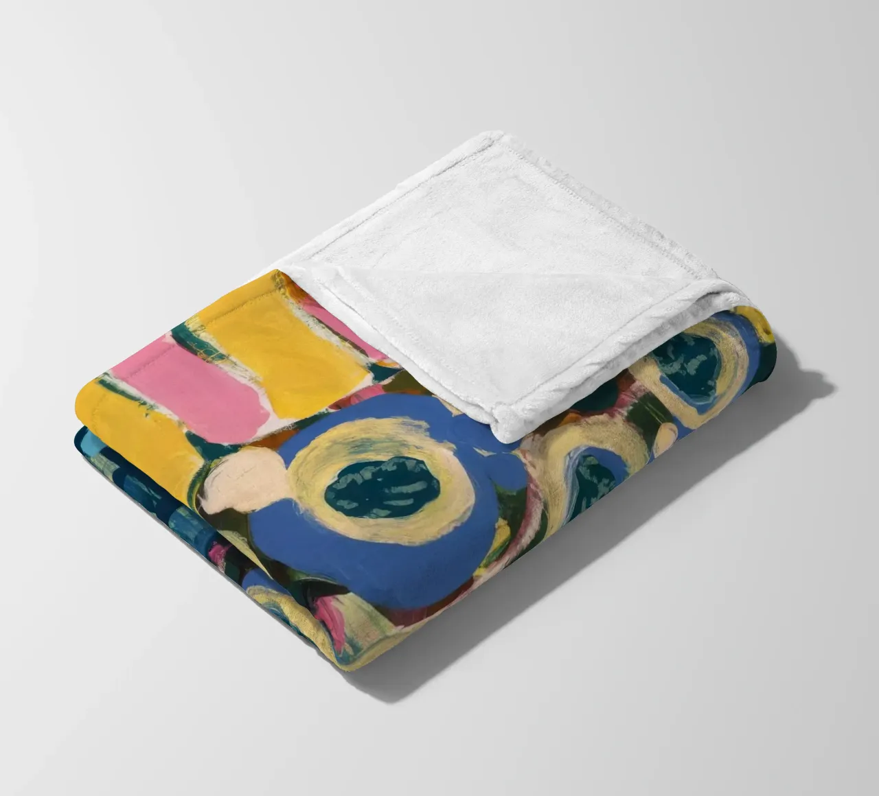 Ockerfarbene Schildreihen Fleecedecke von Sublime Layers