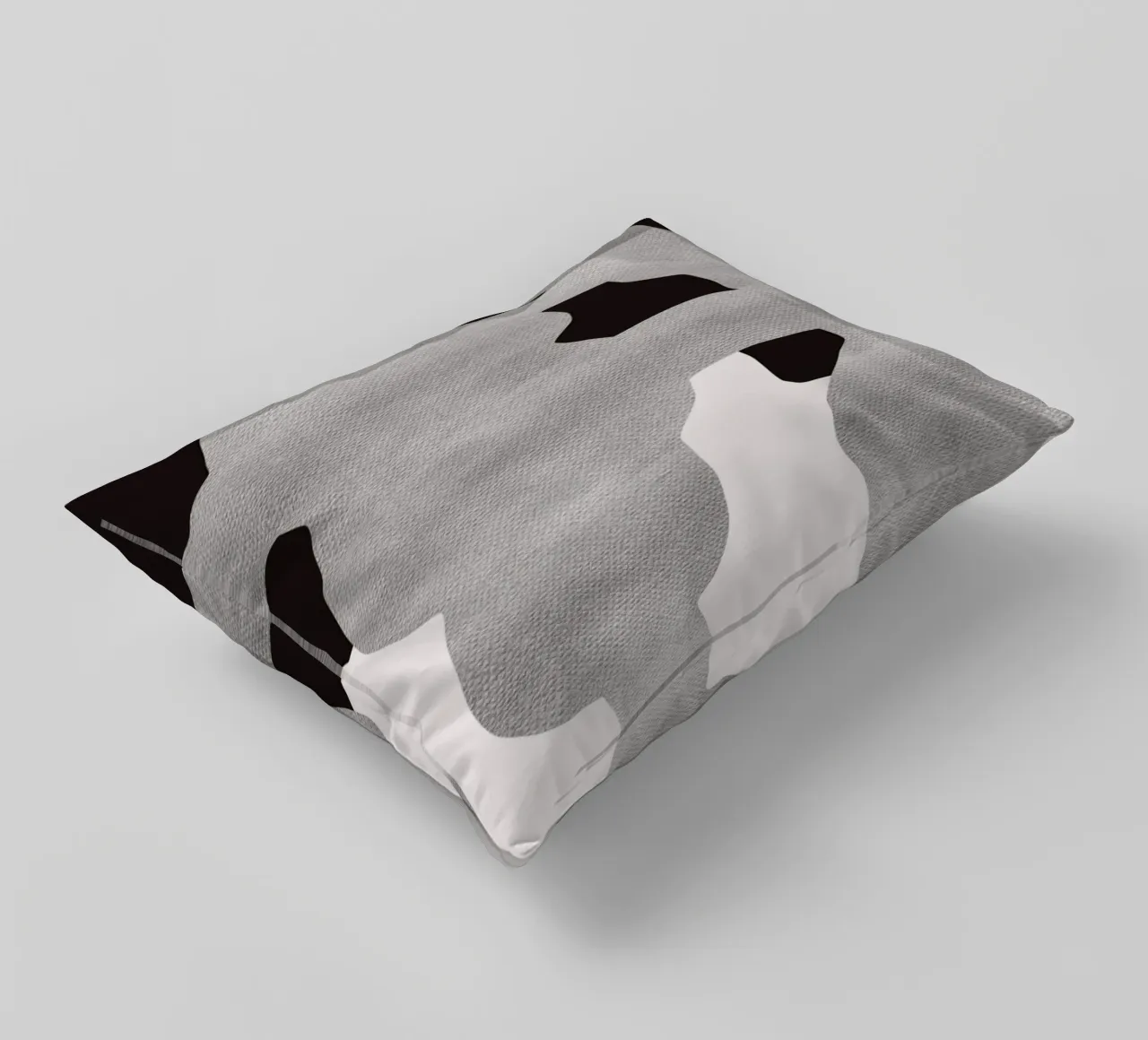 Black bold abstract 05 decorative cushion by Little Dean
