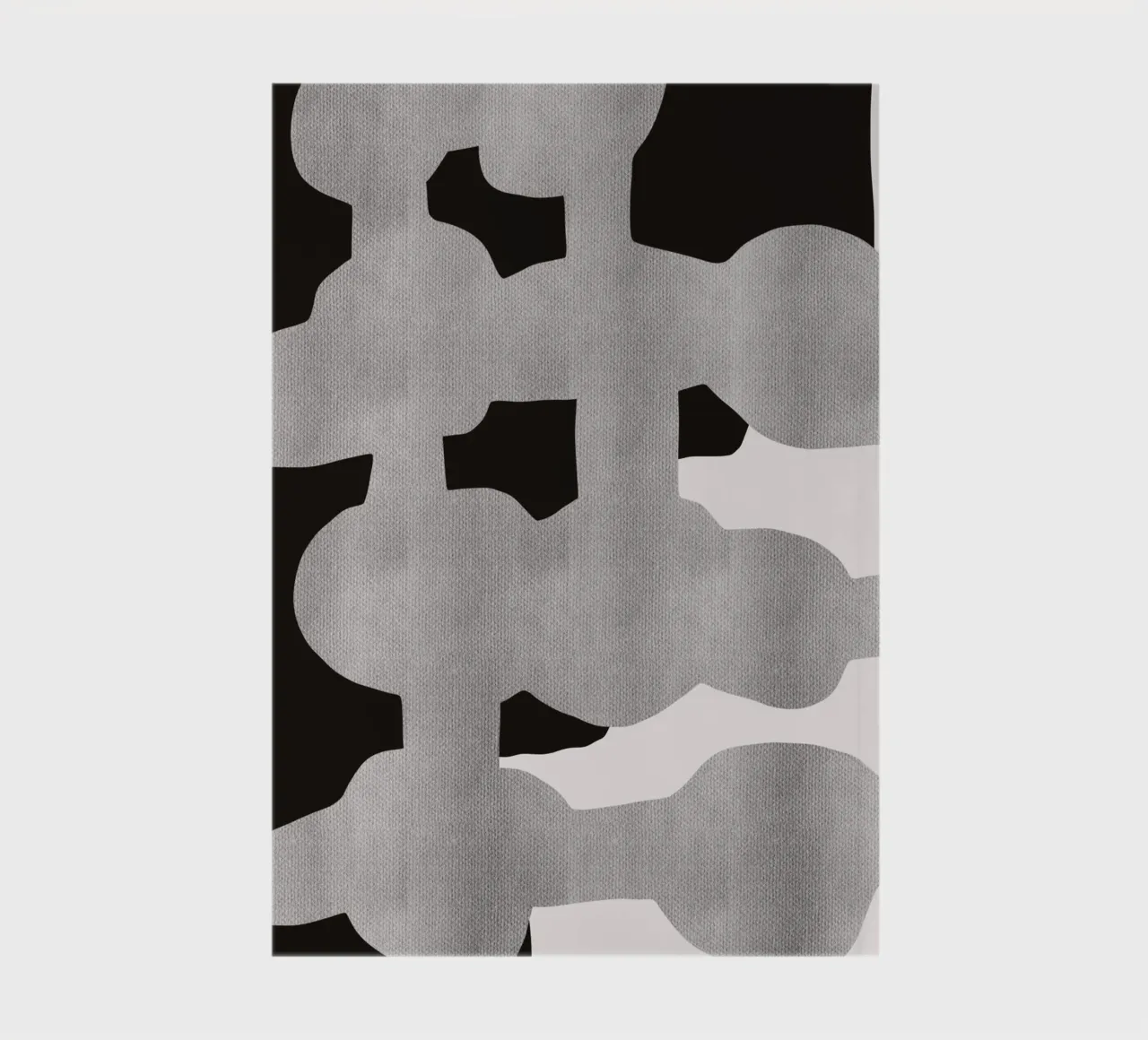 Black bold abstract 05 notebook by Little Dean