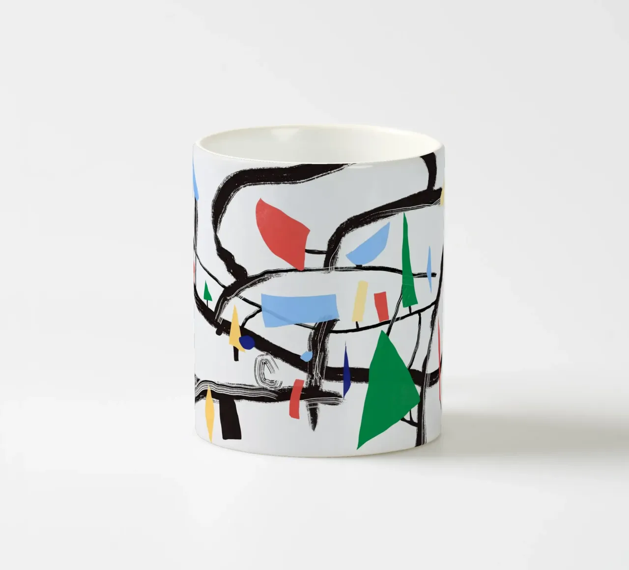Foglie e rami astratti tazza in ceramica da Little Dean