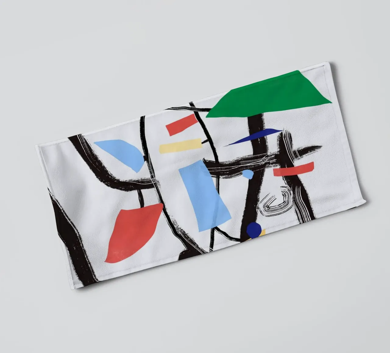 Abstract leaves and branches towel by Little Dean