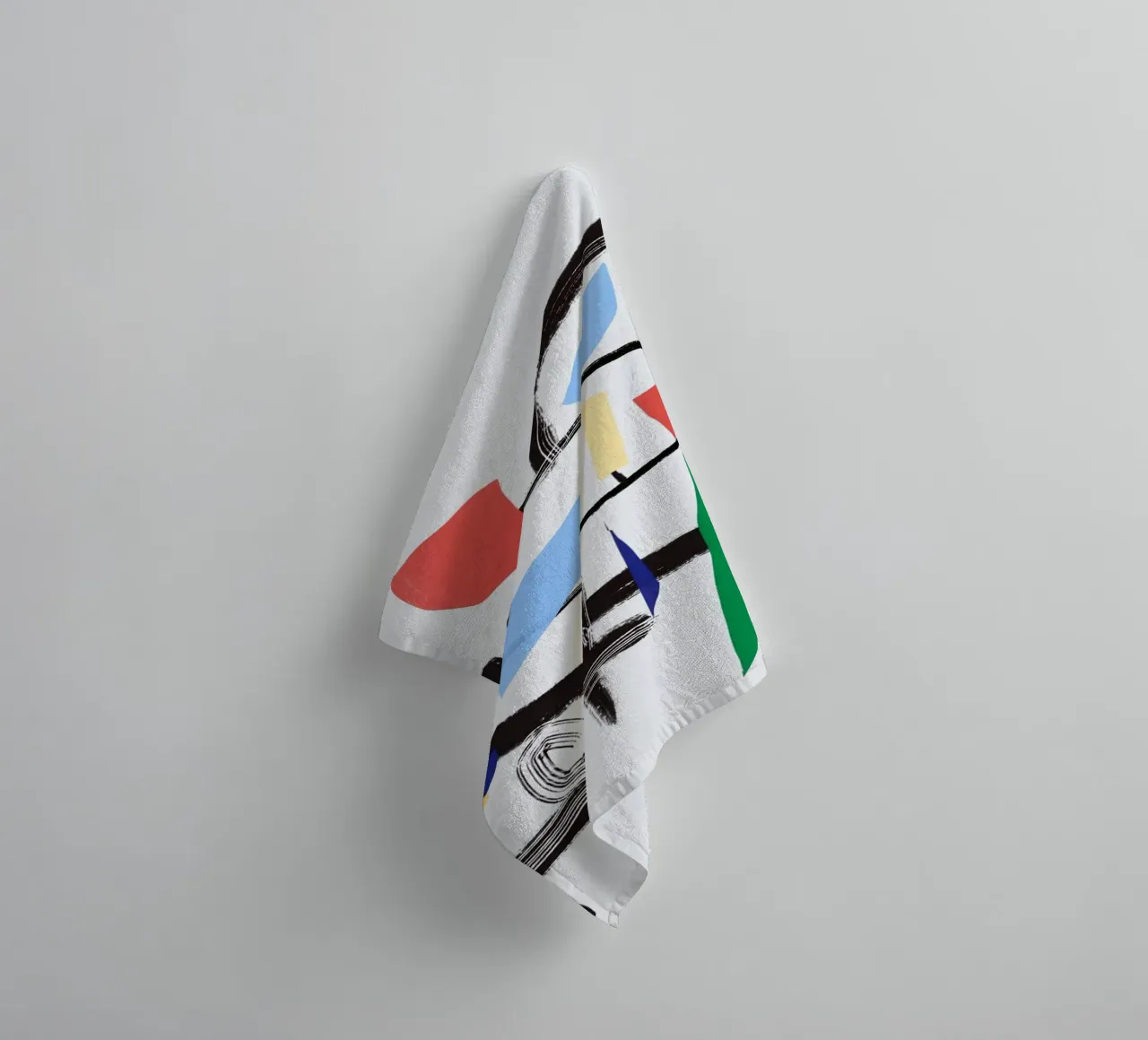 Abstract leaves and branches towel by Little Dean