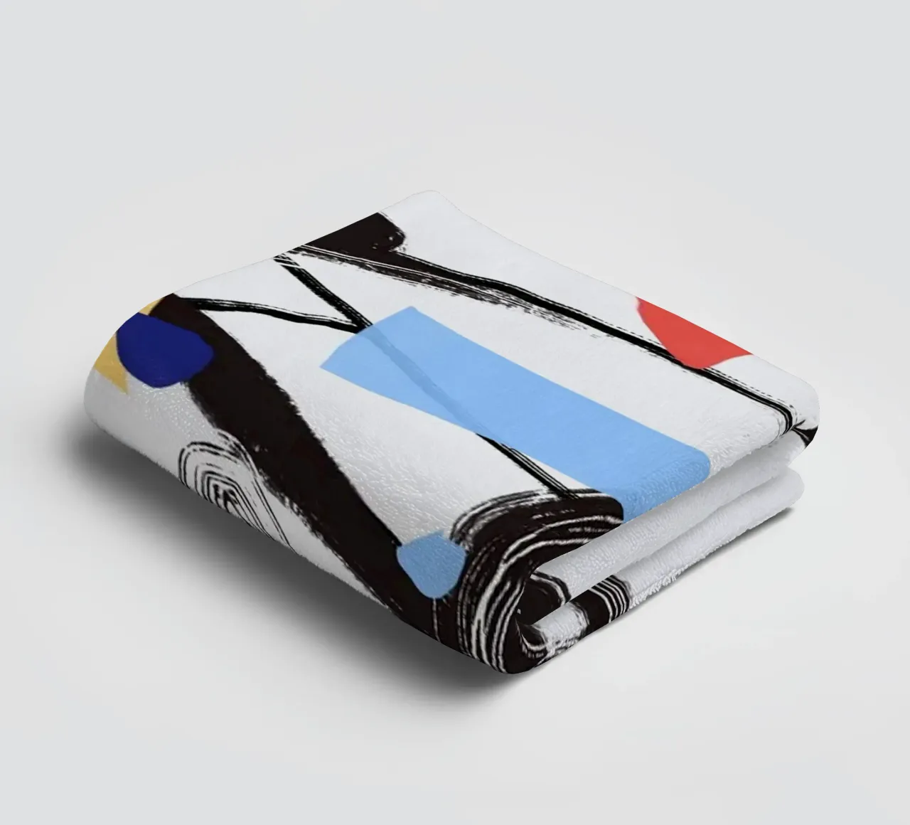 Abstract leaves and branches towel by Little Dean