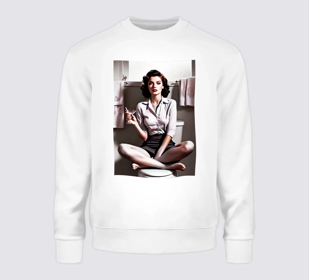 mujeres bebiendo en el baño sudadera de BlogSawoo