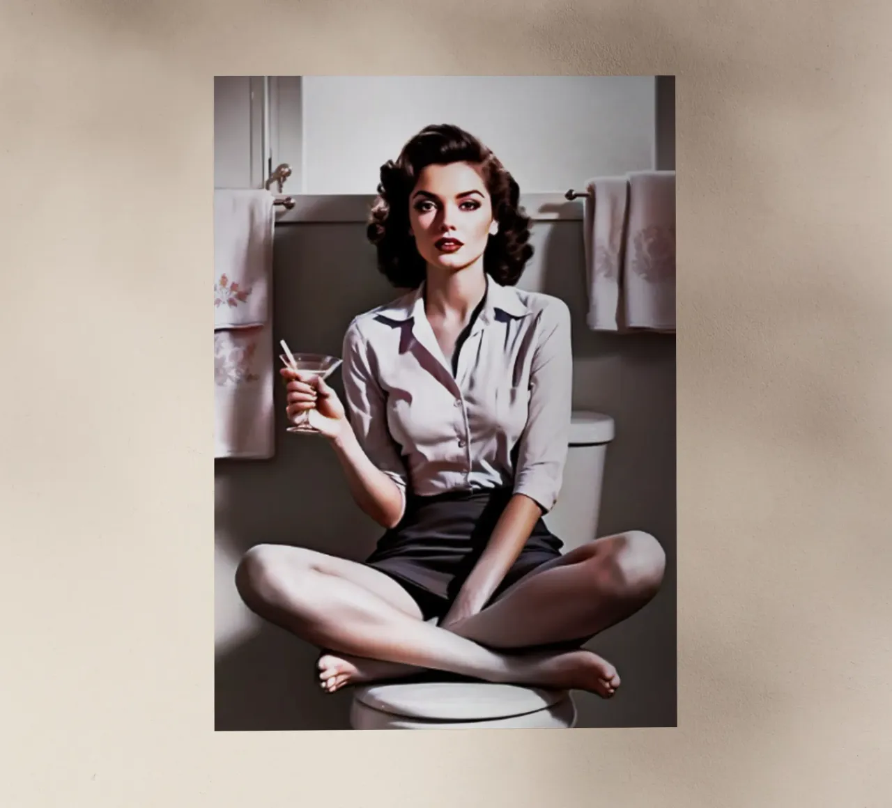 donne che bevono in bagno pellicola backlit da BlogSawoo
