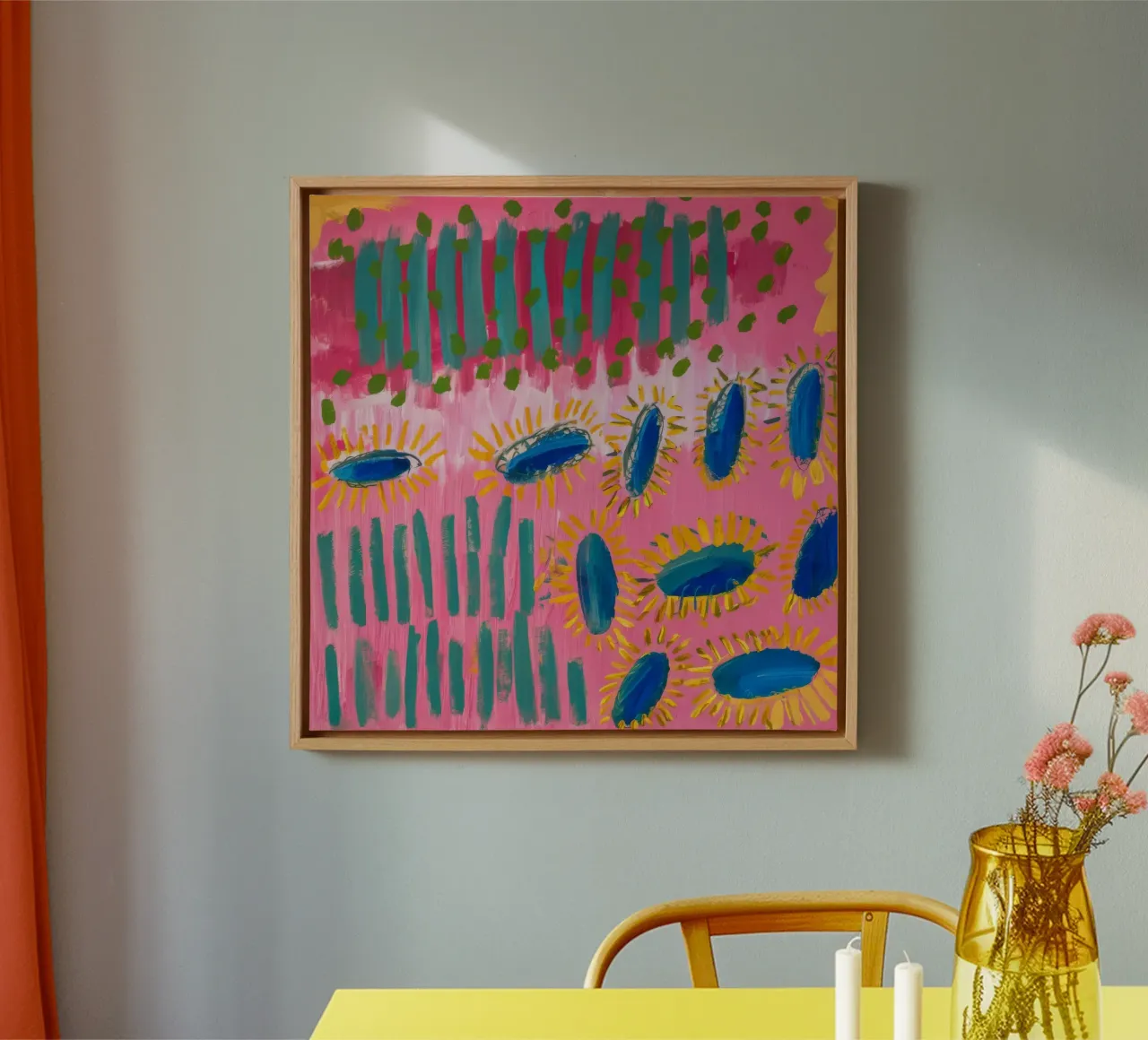 Roseate Seed Scatter canvas by Sublime Layers
