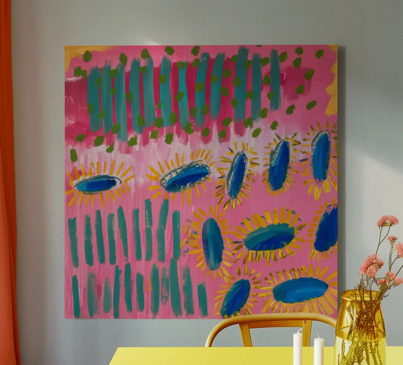 Roseate Seed Scatter canvas by Sublime Layers