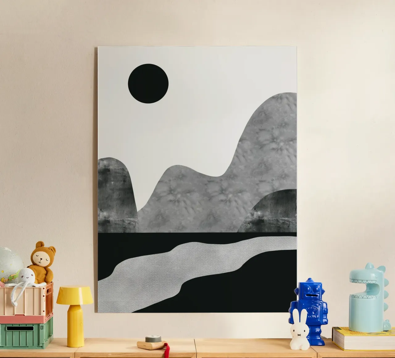 Monochrome Landschaft 11 Acryl-Glas von Little Dean
