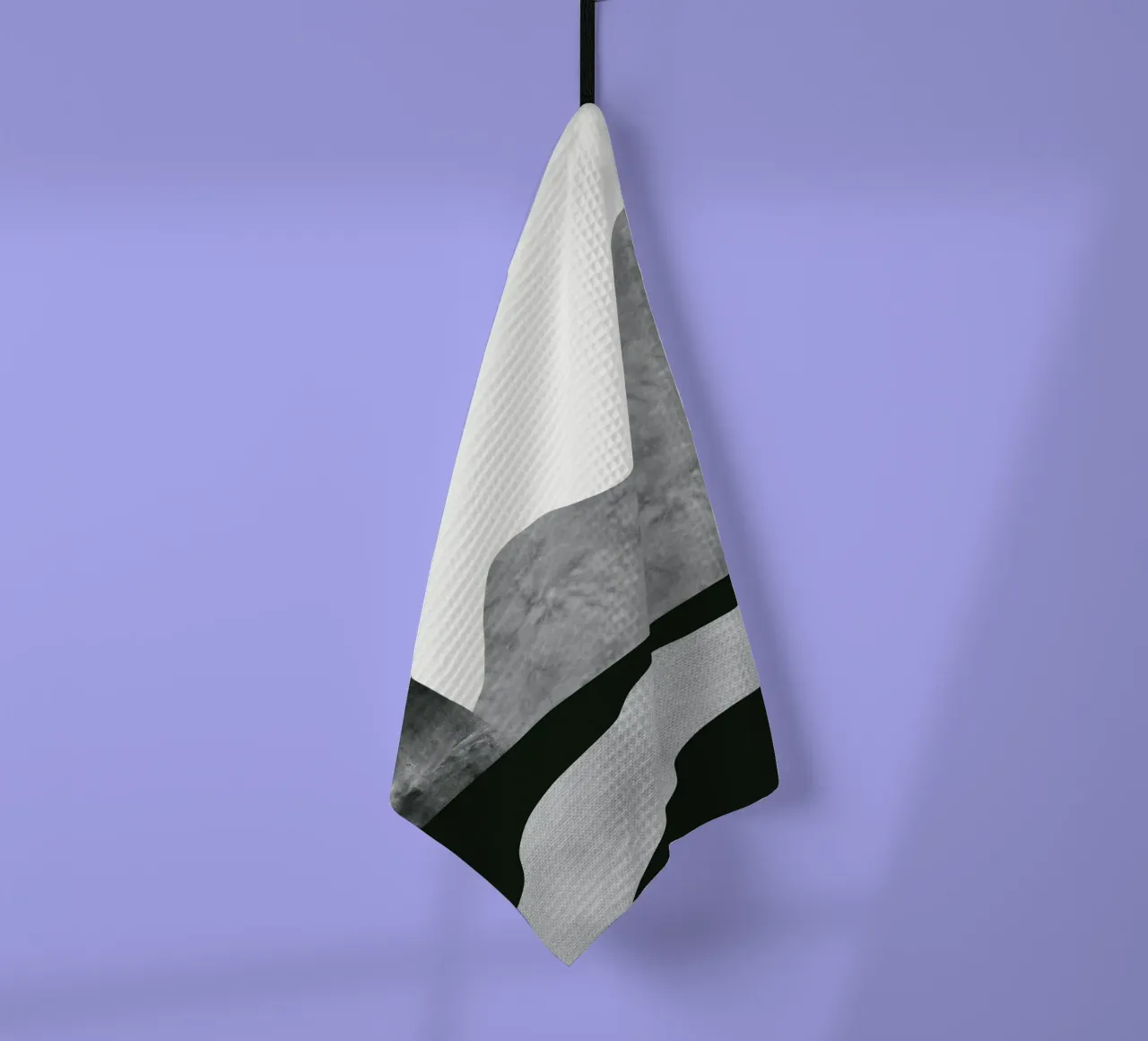 Monochrome landscape 11 tea towel by Little Dean