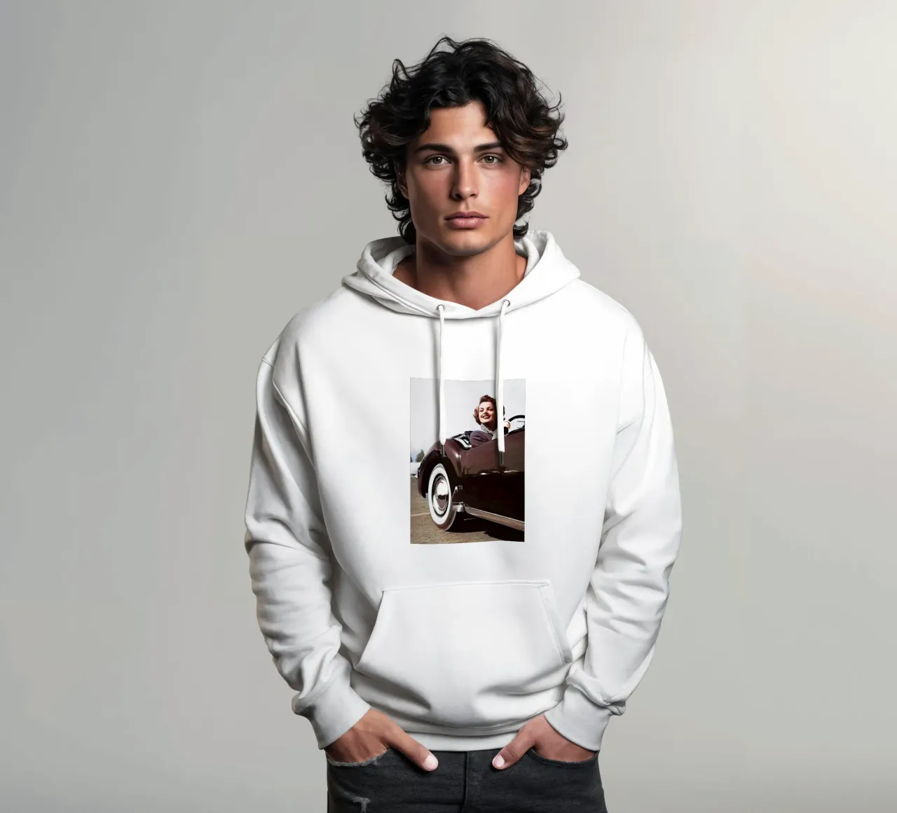 donne alla guida di un'auto felpa con cappuccio da BlogSawoo