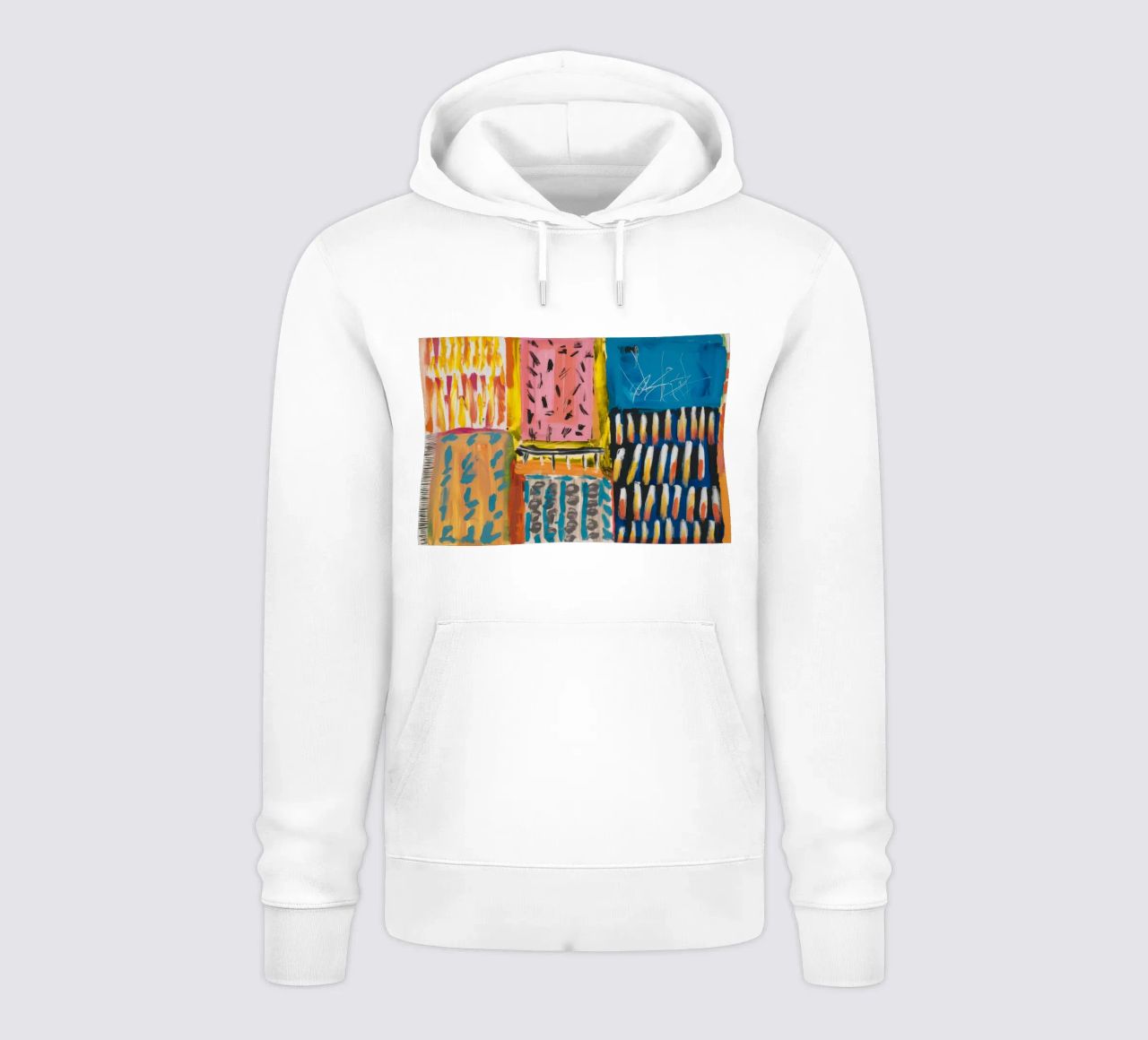 Patchwork a tinte mosaico felpa con cappuccio da Sublime Layers