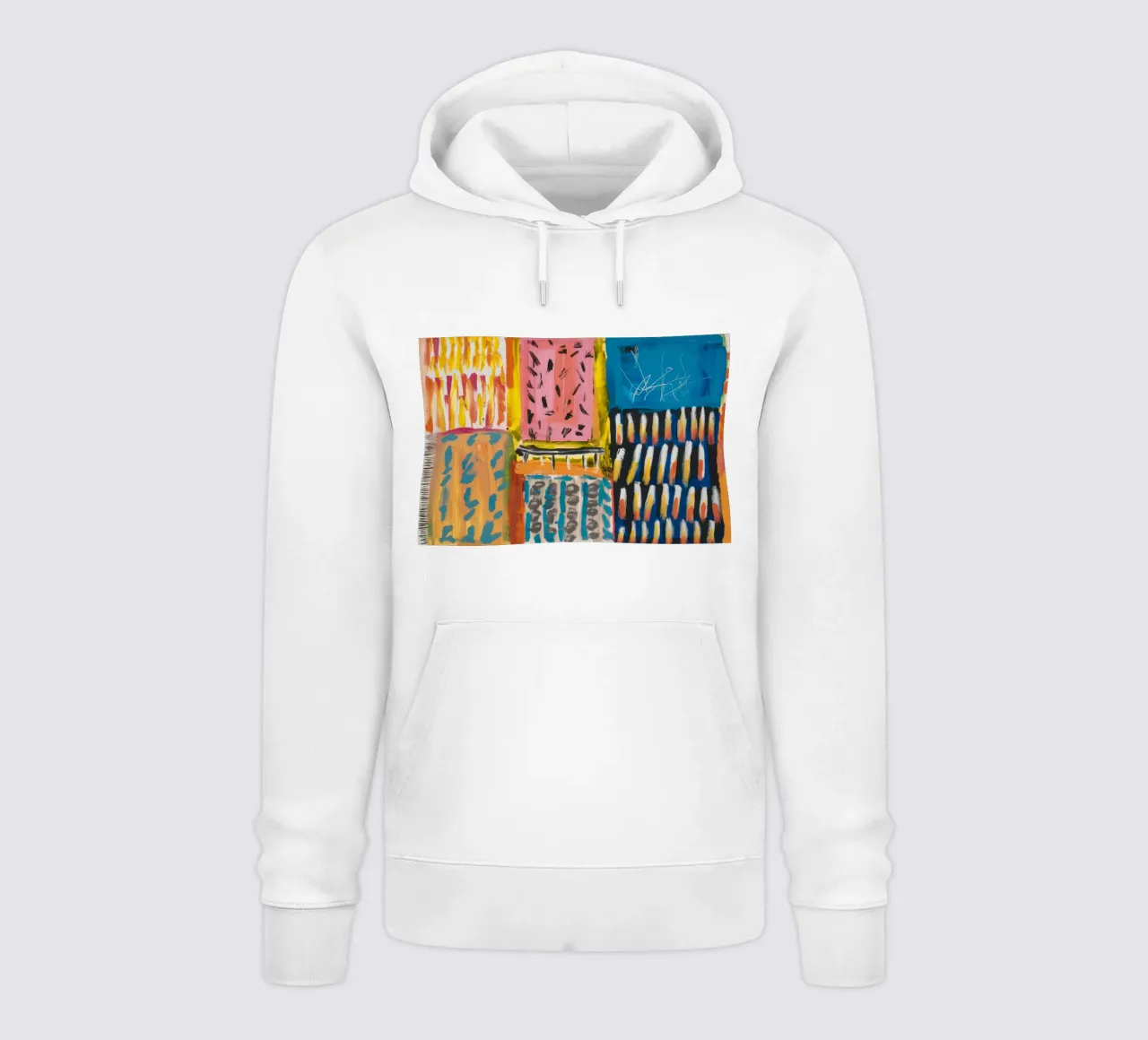 Patchwork a tinte mosaico felpa con cappuccio da Sublime Layers