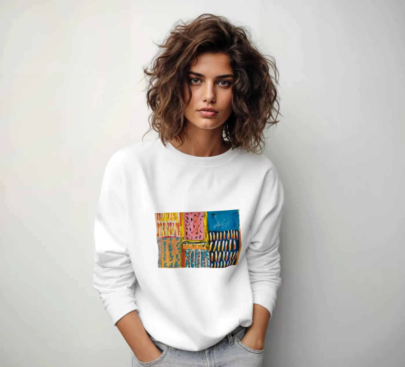 Mozaïek patchwork sweatshirt van Sublime Layers