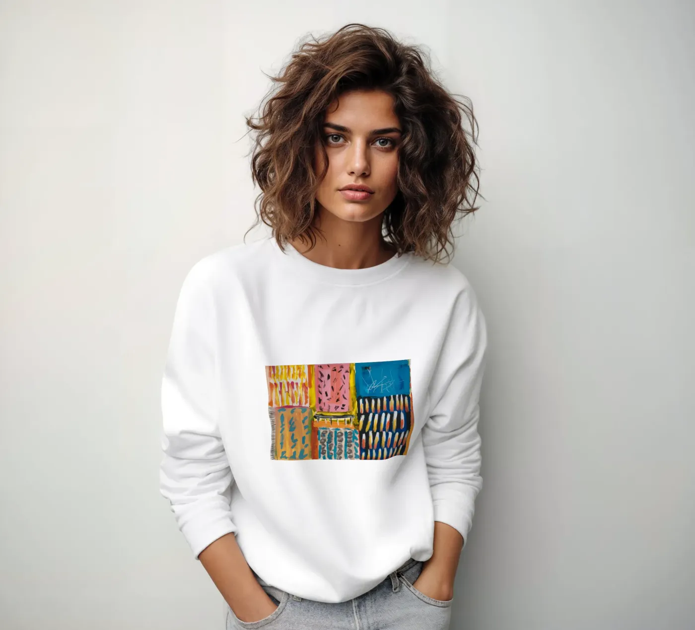 Mozaïek patchwork sweatshirt van Sublime Layers