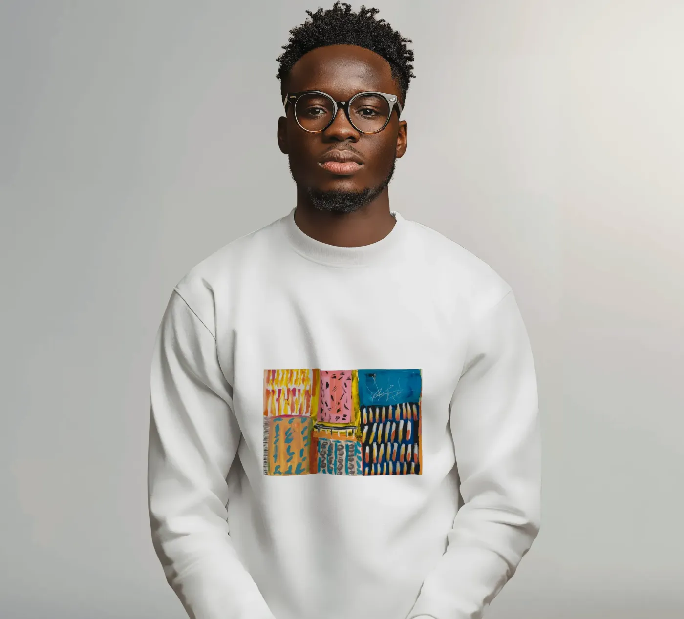 Mozaïek patchwork sweatshirt van Sublime Layers