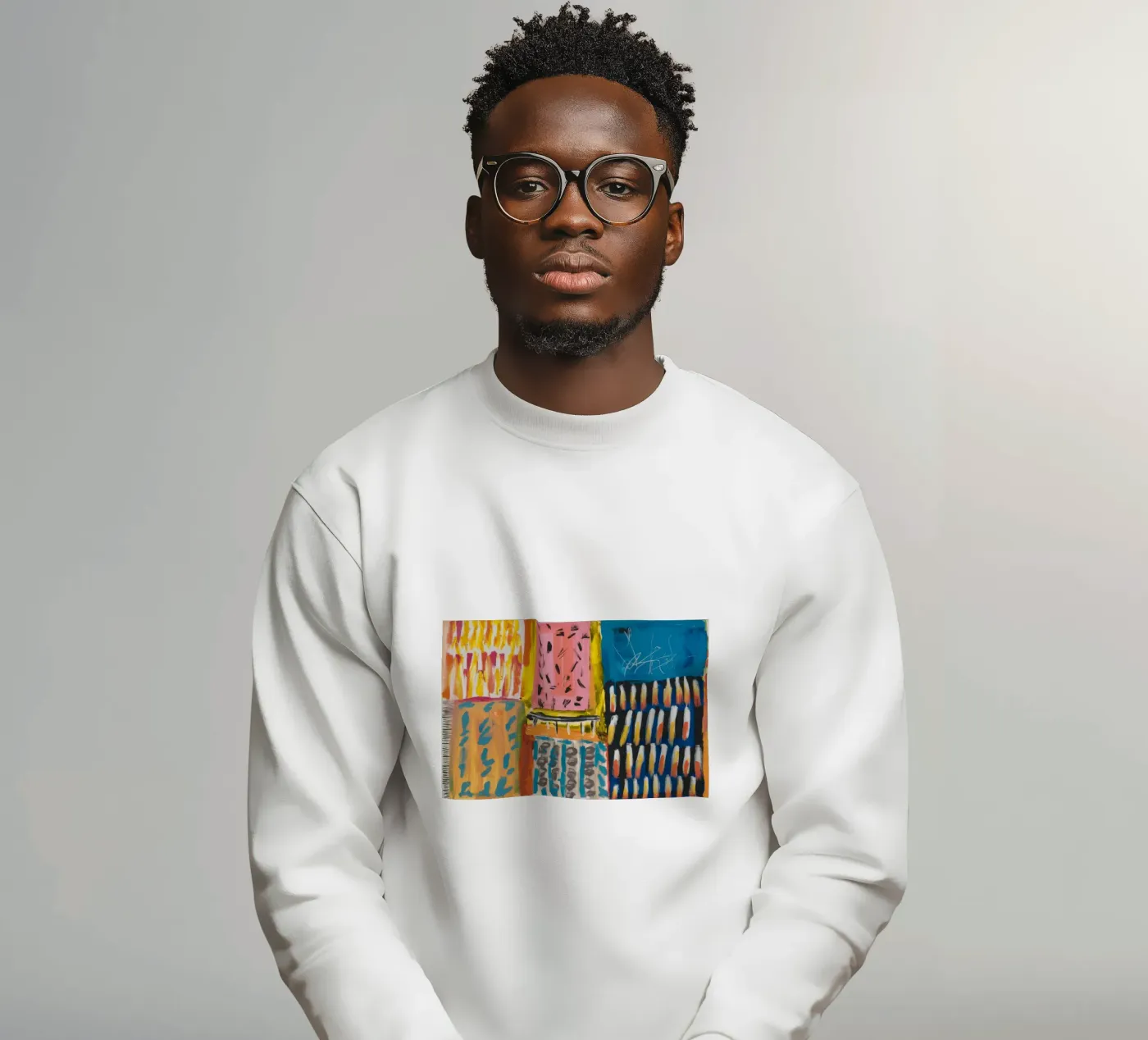 Mozaïek patchwork sweatshirt van Sublime Layers