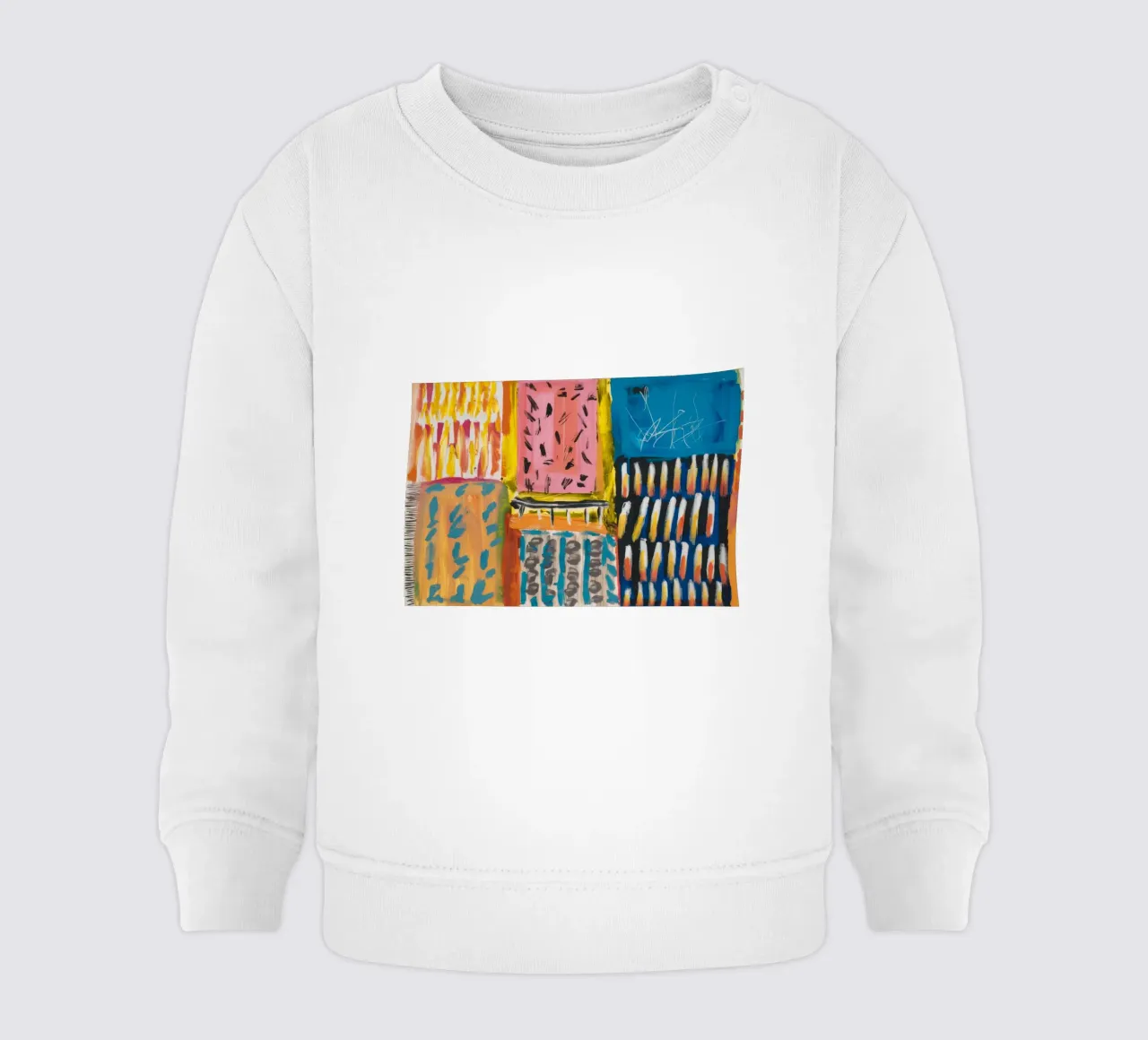 Patchwork a tinte mosaico felpa neonato da Sublime Layers
