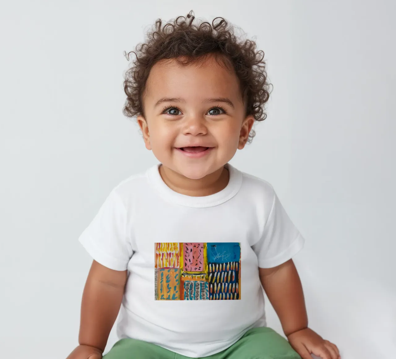 Mosaik Farbton Patchwork Baby T-Shirt von Sublime Layers