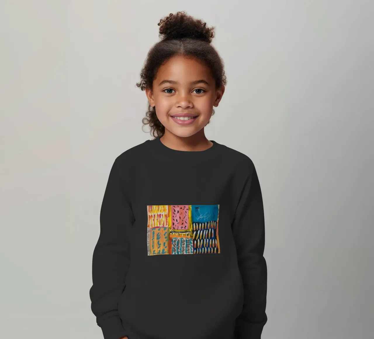 Patchwork a tinte mosaico felpa bambino da Sublime Layers