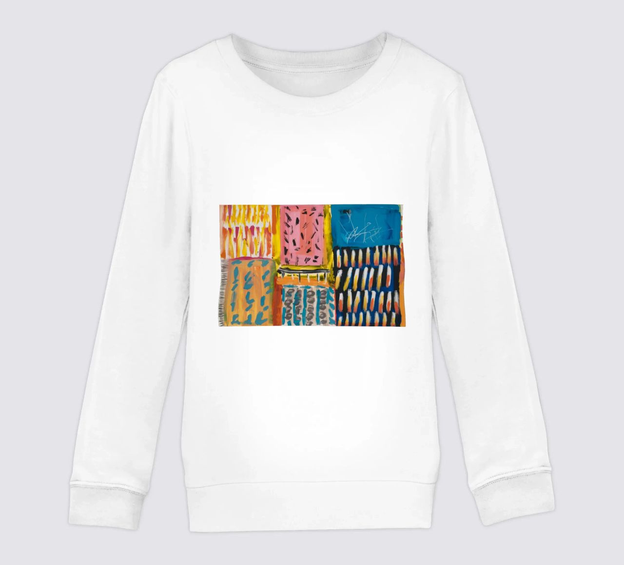 Patchwork a tinte mosaico felpa bambino da Sublime Layers