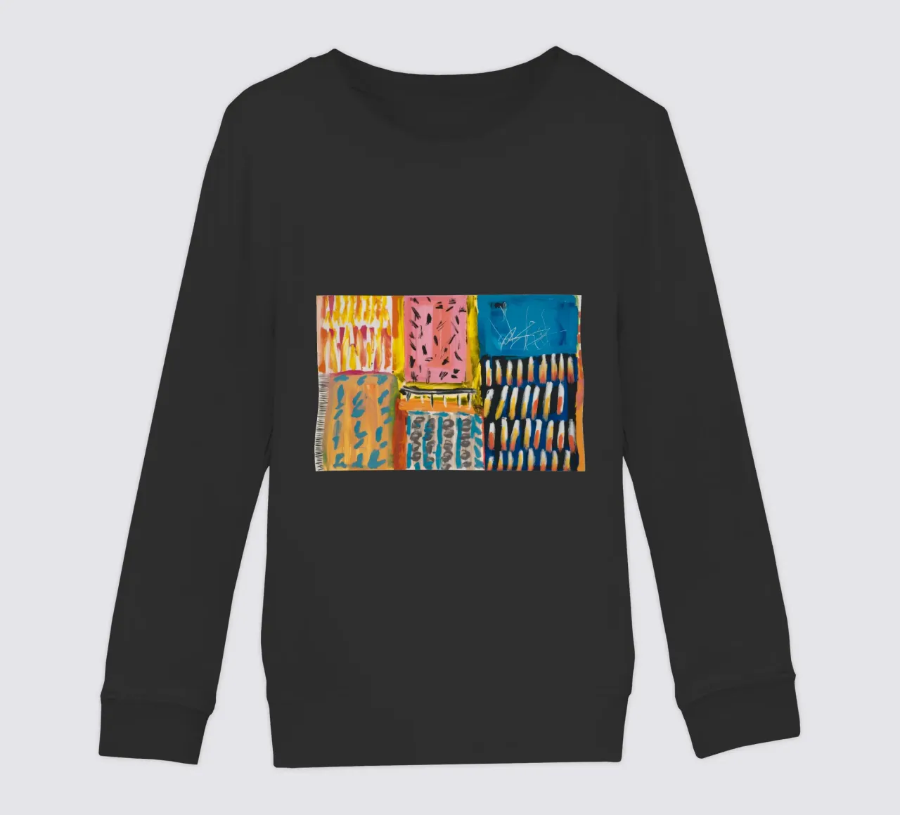 Patchwork a tinte mosaico felpa bambino da Sublime Layers