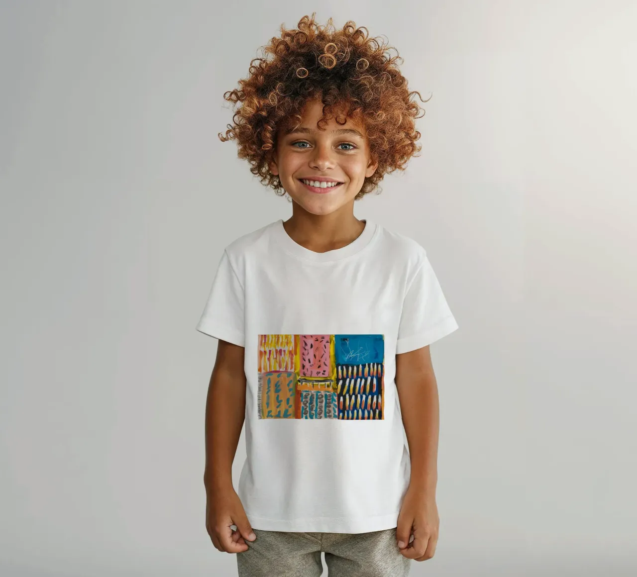 Patchwork a tinte mosaico t-shirt bambini da Sublime Layers