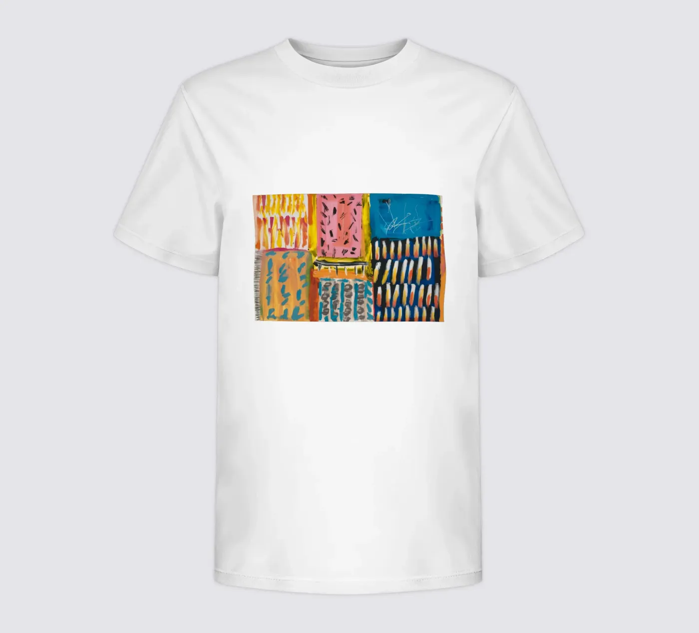 Mozaïek patchwork kinder t-shirt van Sublime Layers