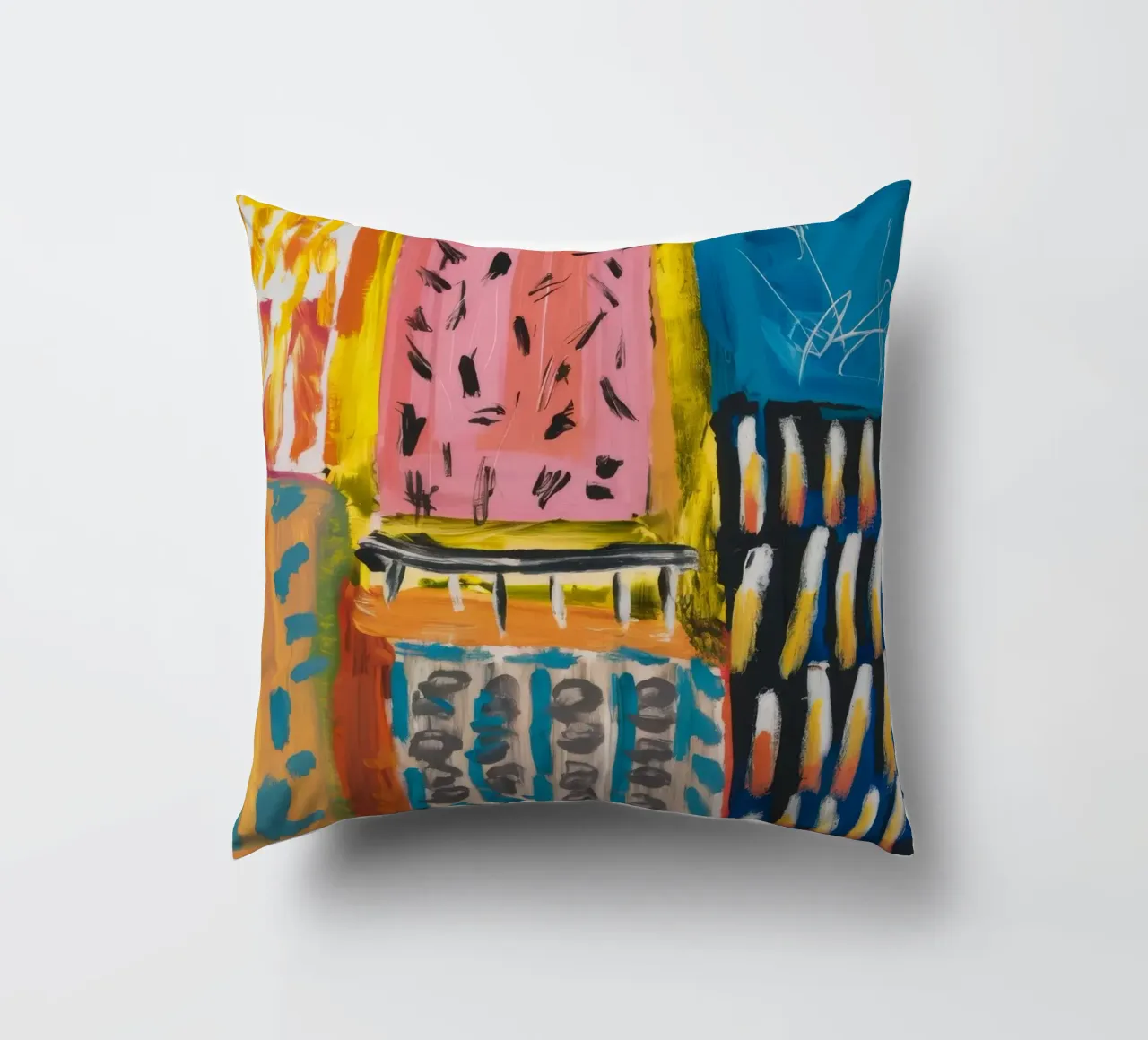 Mosaik Farbton Patchwork Kissen von Sublime Layers