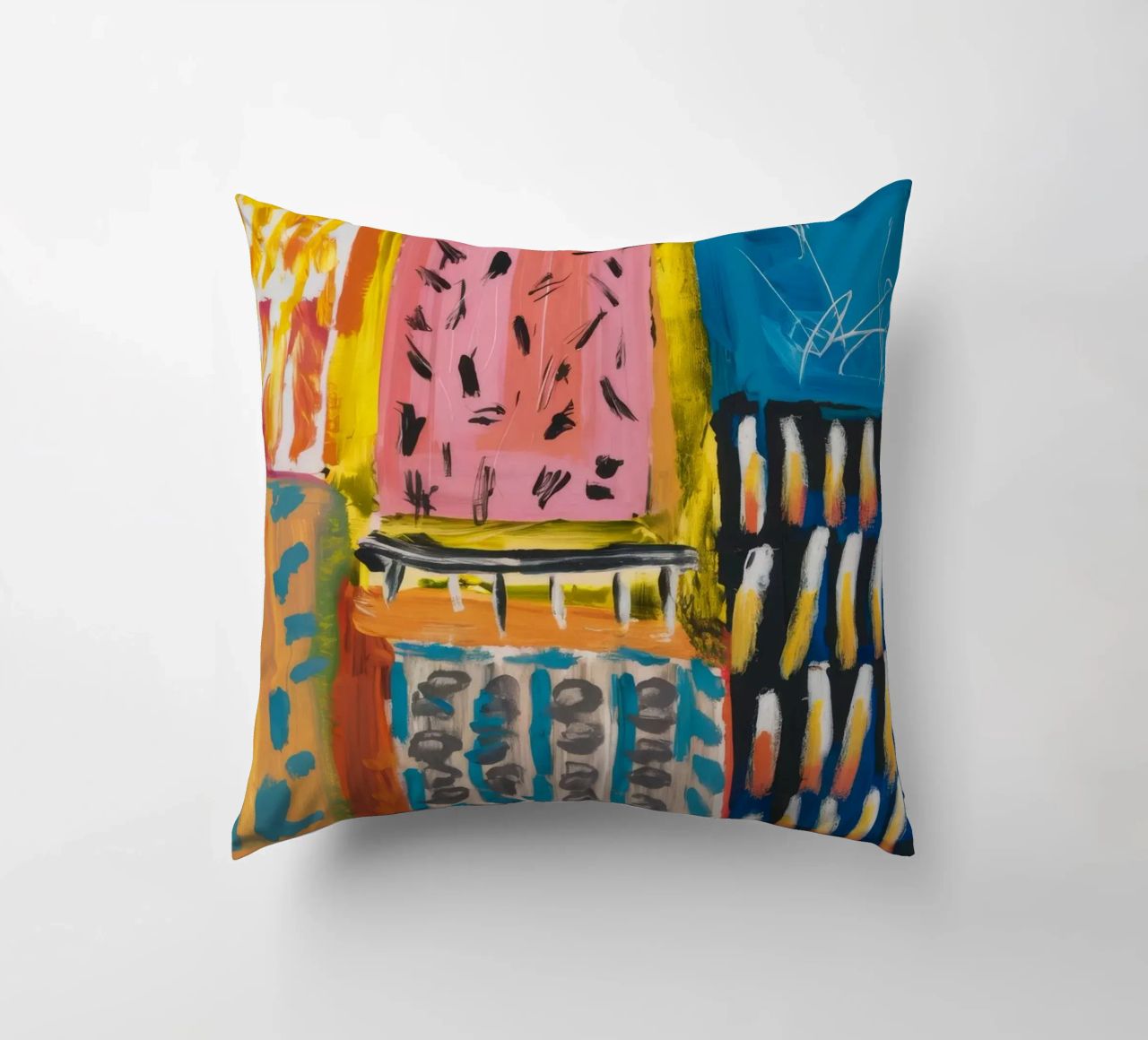 Patchwork a tinte mosaico cuscino da Sublime Layers