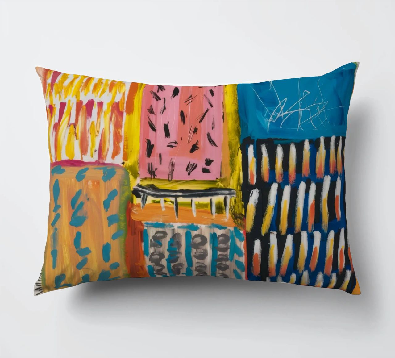 Patchwork a tinte mosaico cuscino da Sublime Layers