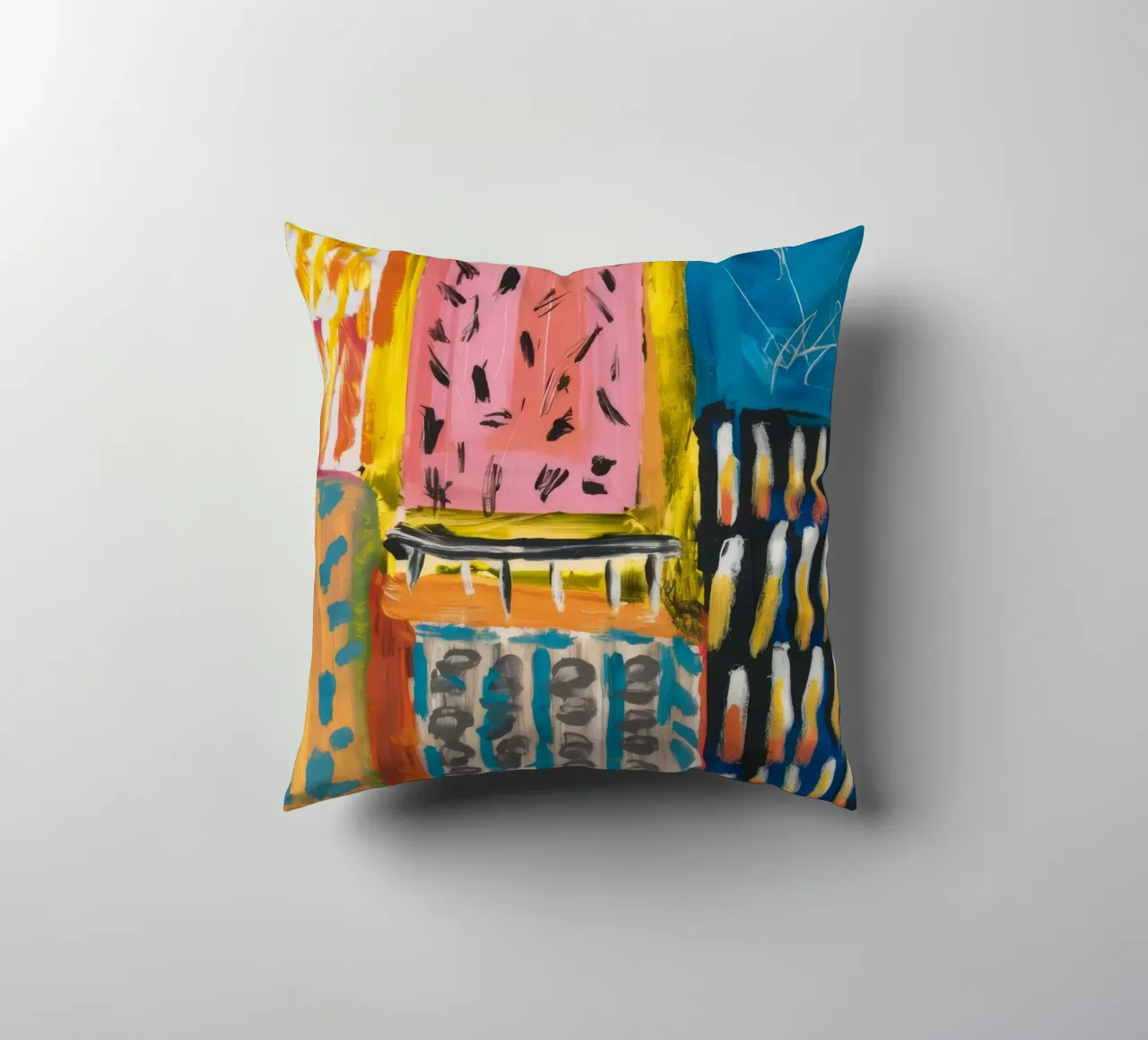 Mosaik Farbton Patchwork Kissen von Sublime Layers