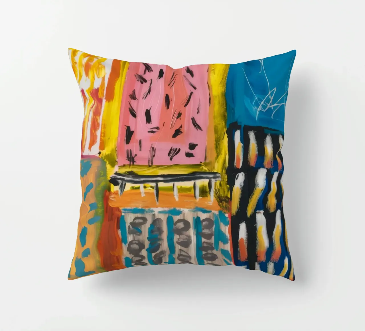 Patchwork a tinte mosaico cuscino da Sublime Layers
