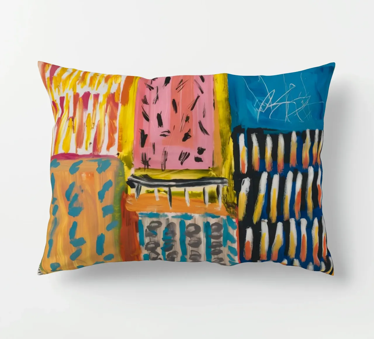 Mosaik Farbton Patchwork Kissen von Sublime Layers