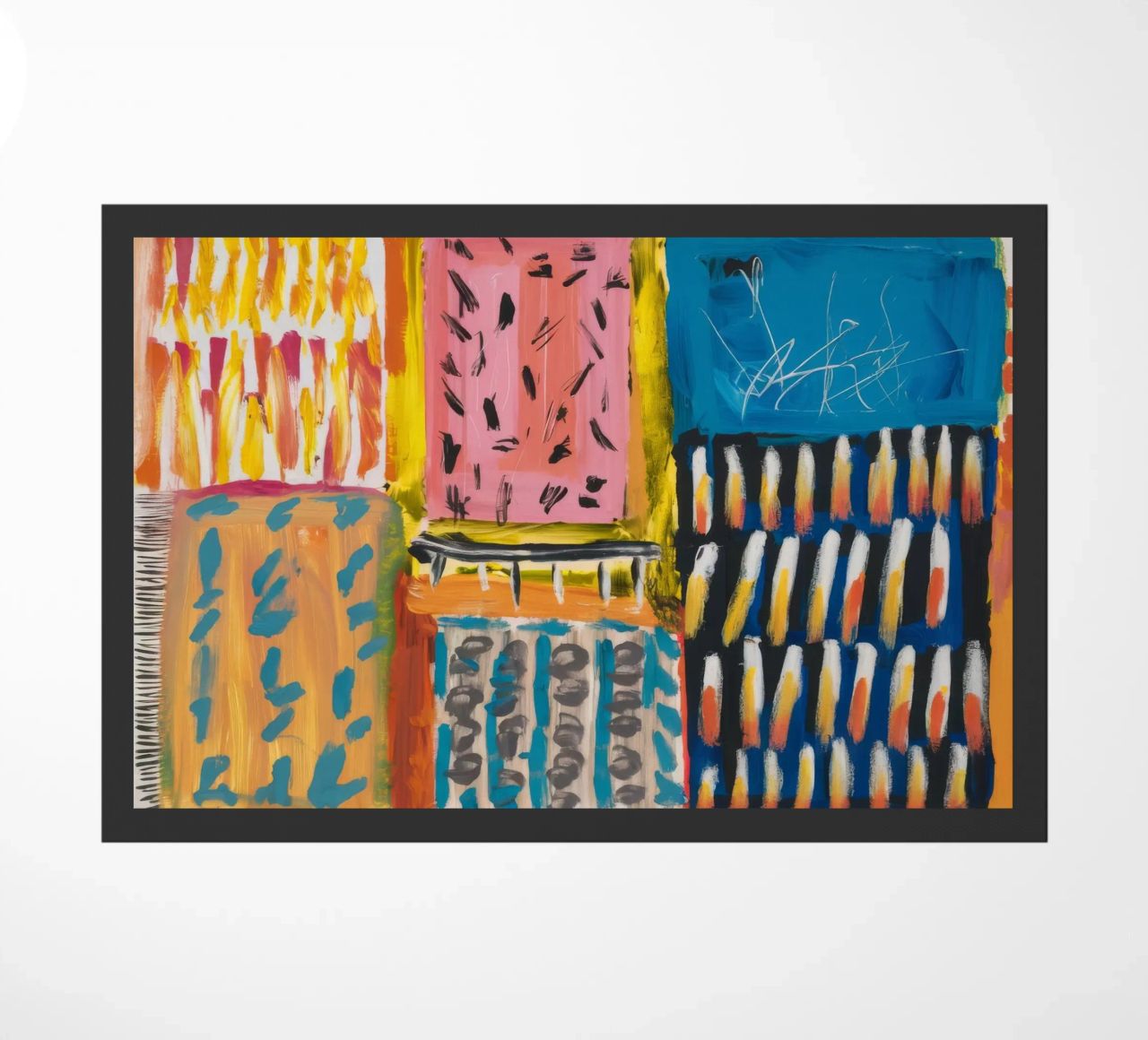 Patchwork a tinte mosaico zerbino da Sublime Layers