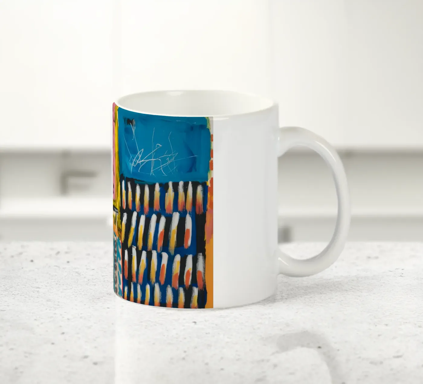 Mosaic Hue Patchwork ceramic mug by Sublime Layers
