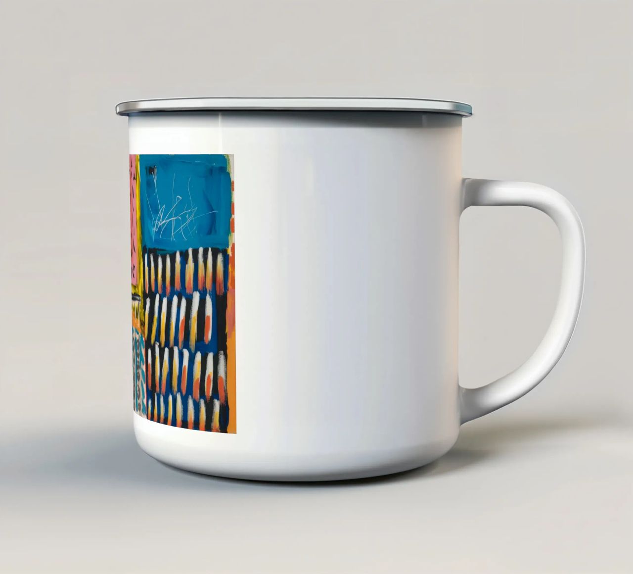 Patchwork a tinte mosaico tazza in smalto da Sublime Layers