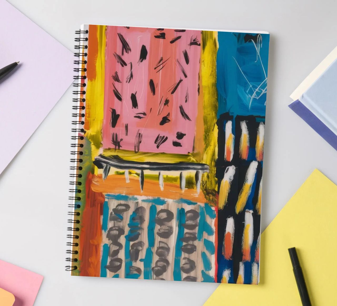 Patchwork a tinte mosaico diario ad anelli da Sublime Layers