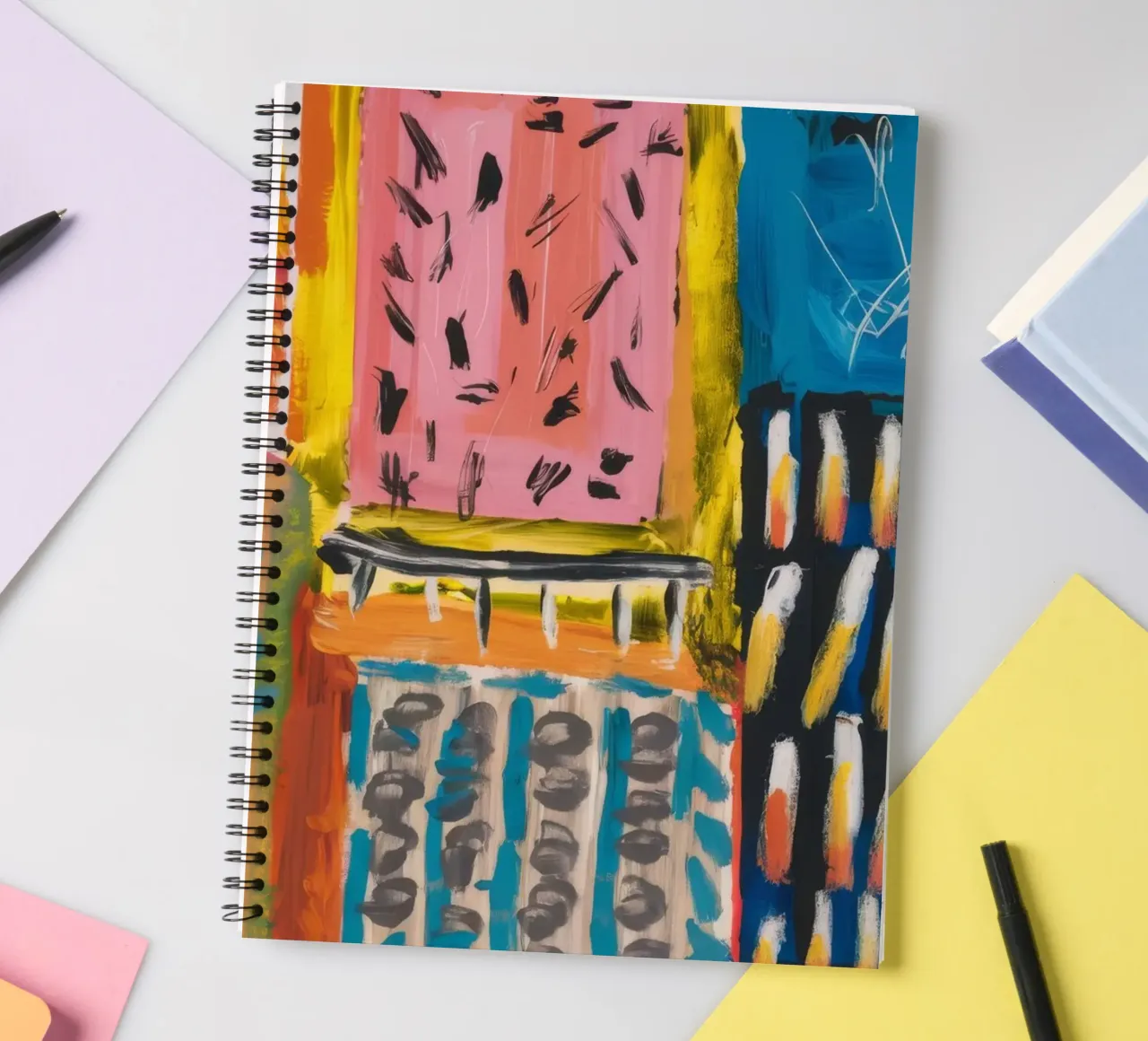 Patchwork a tinte mosaico diario ad anelli da Sublime Layers