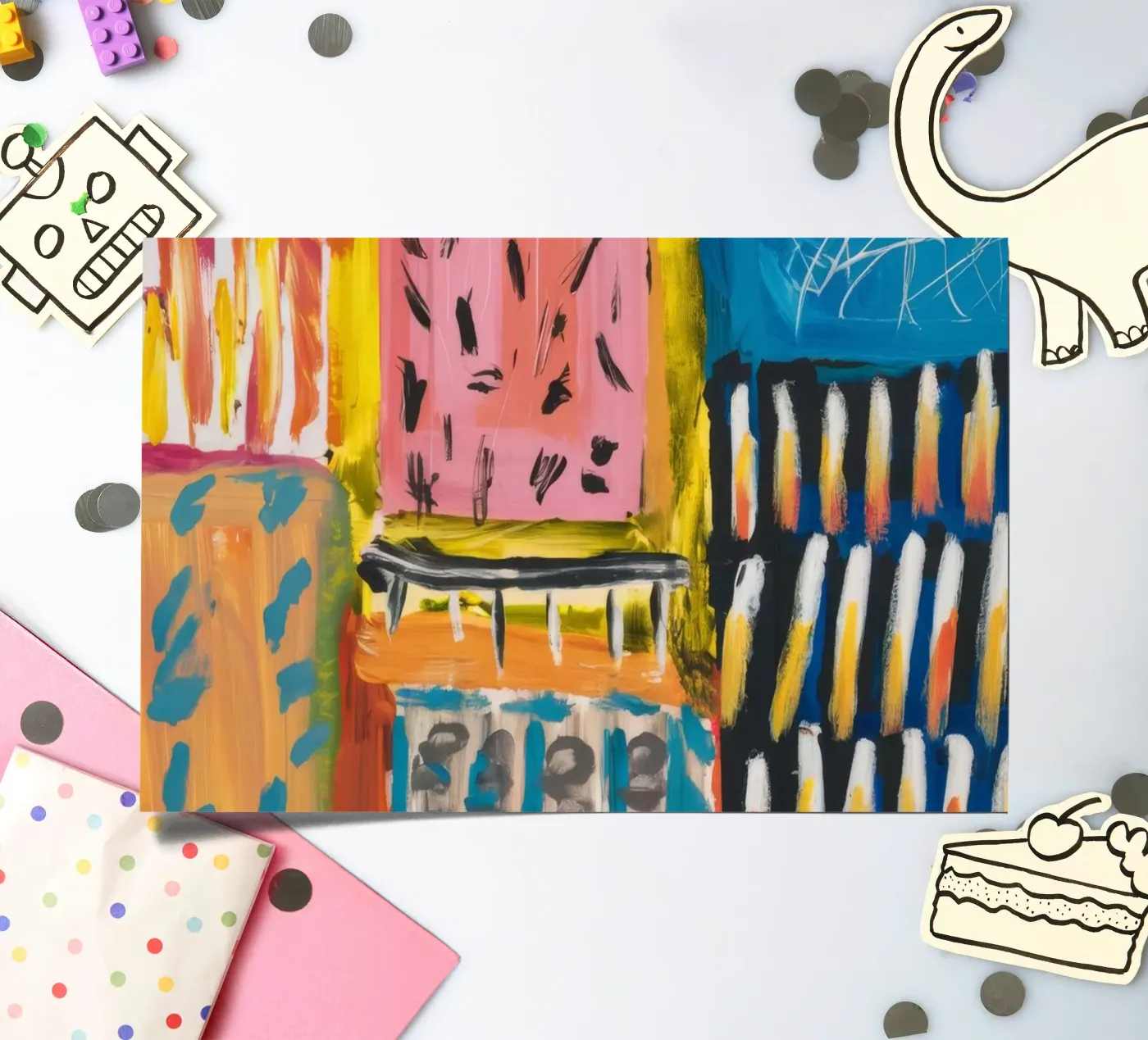 Mosaic Hue Patchwork sticker sheet by Sublime Layers