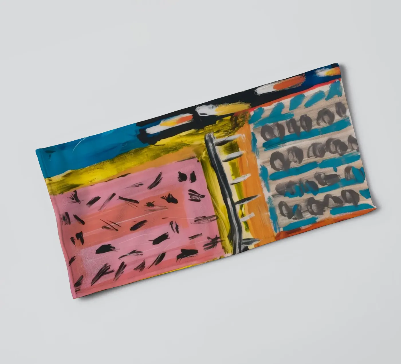 Mozaïek patchwork badhanddoek van Sublime Layers