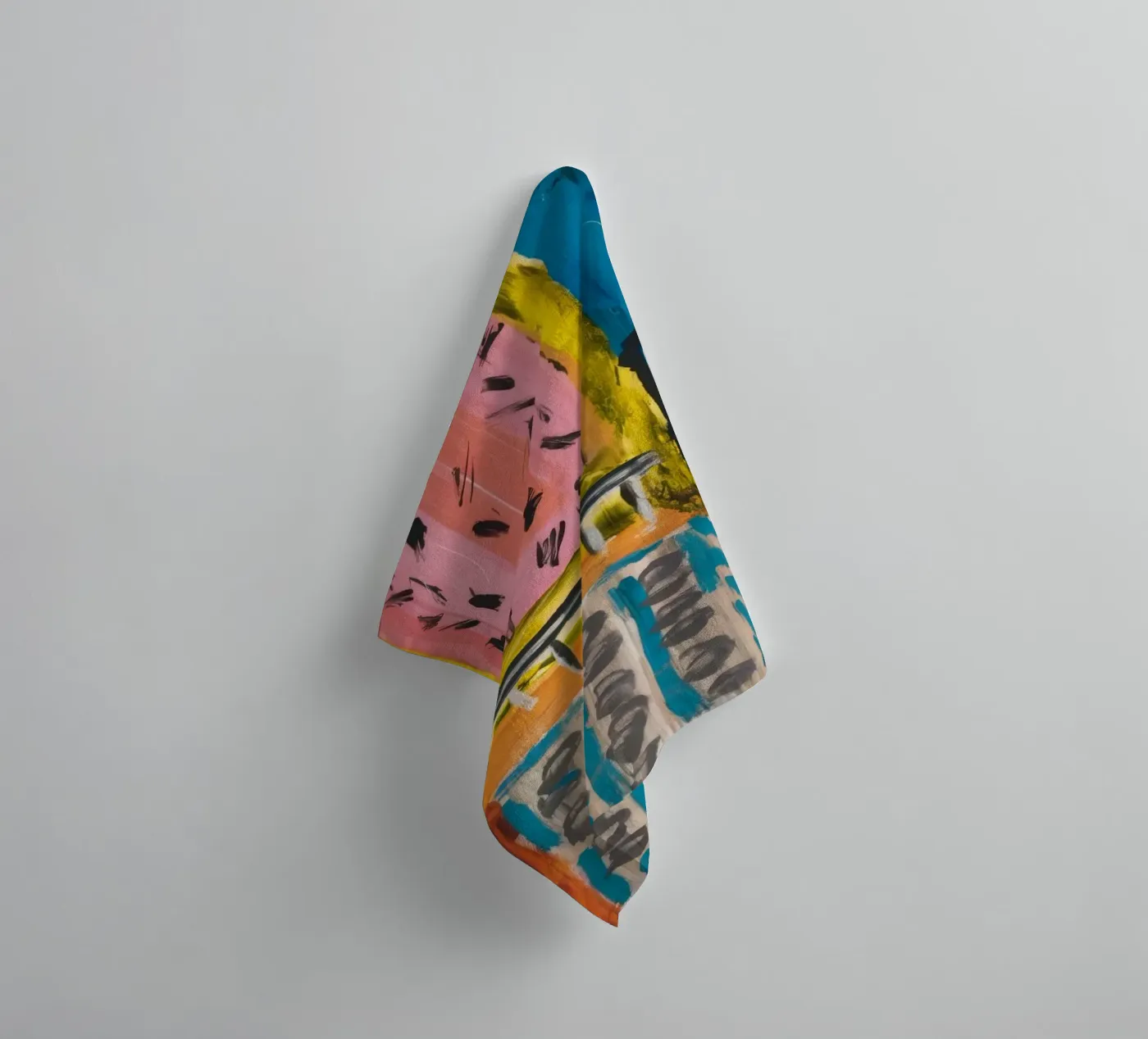 Mozaïek patchwork badhanddoek van Sublime Layers