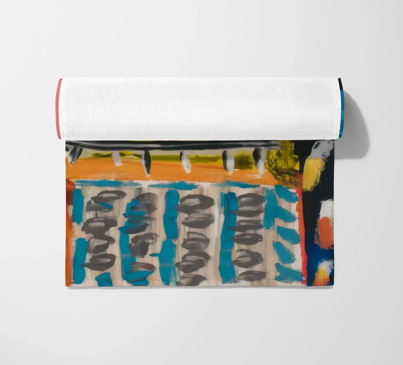 Mozaïek patchwork strandhanddoek van Sublime Layers